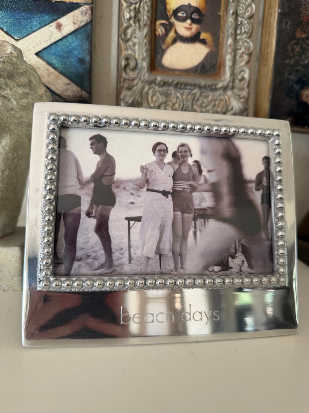Mariposa “Beach Days” beaded 4x6 Picture Frame